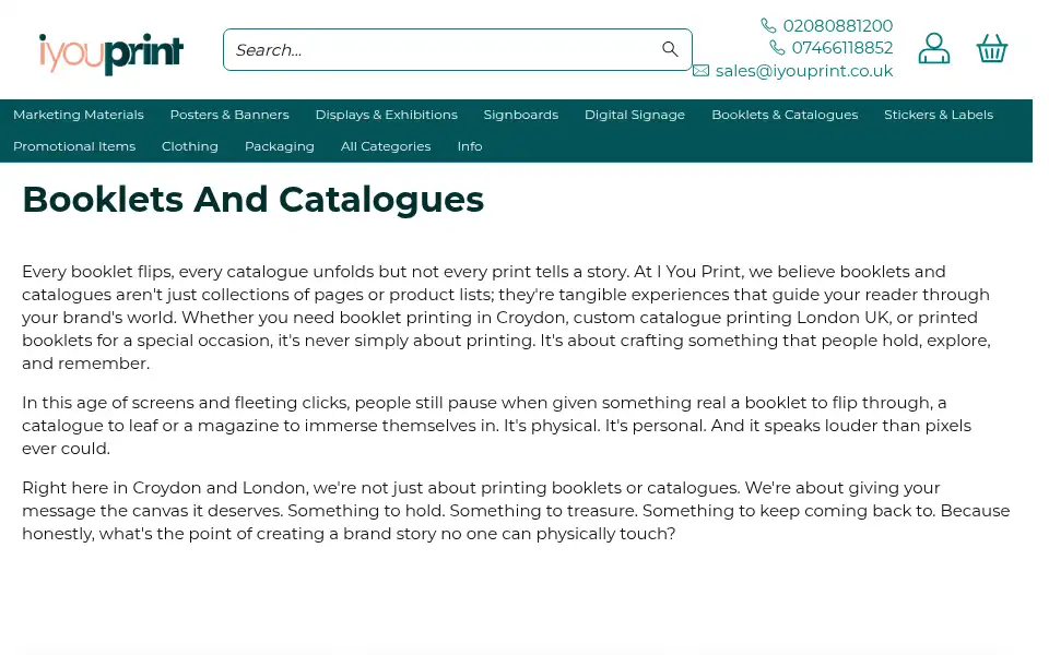 Screenshot of iyouprint.co.uk