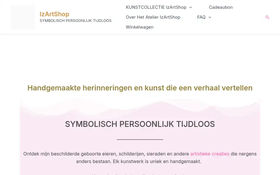 Screenshot of izartshop.nl