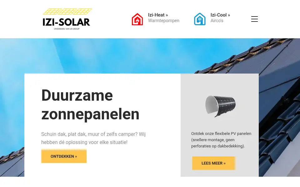 Screenshot of izi-solar.be