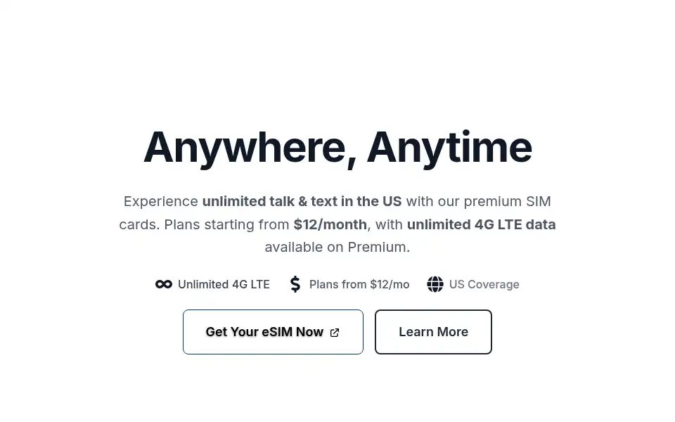 Screenshot of j1simcards.com