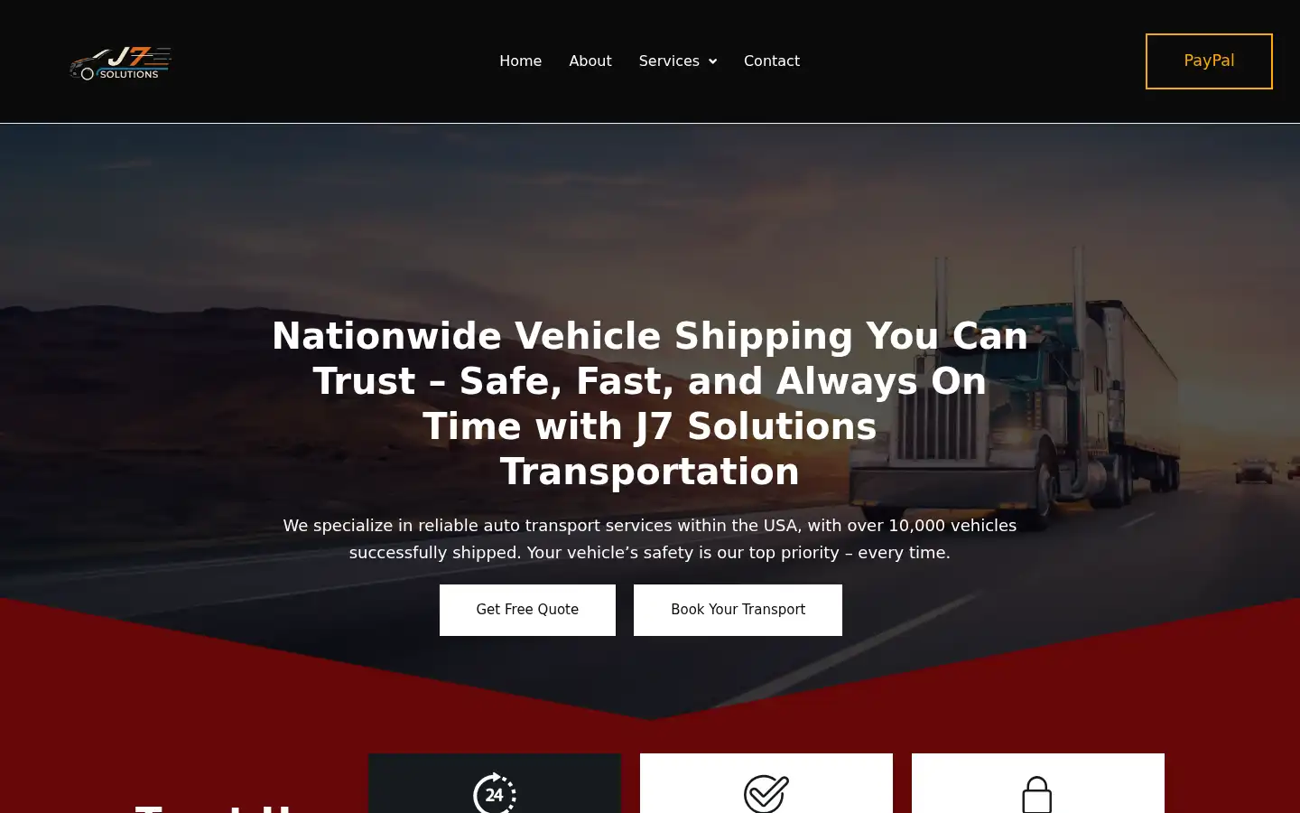 Screenshot of j7solutionstransportation.com