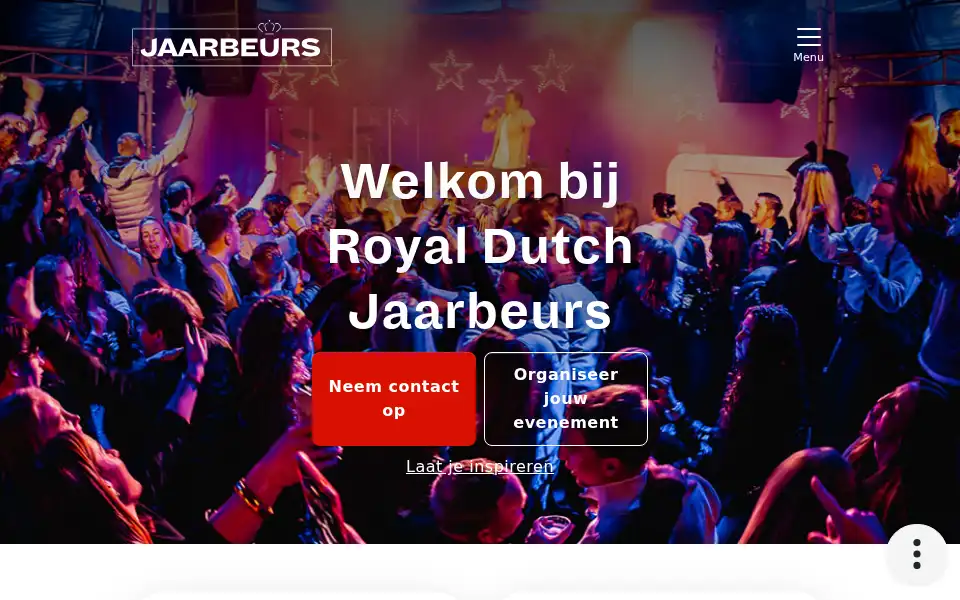 Screenshot of jaarbeurs.nl