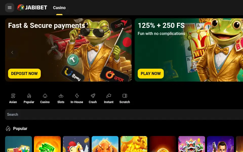 Screenshot of jabibet.com