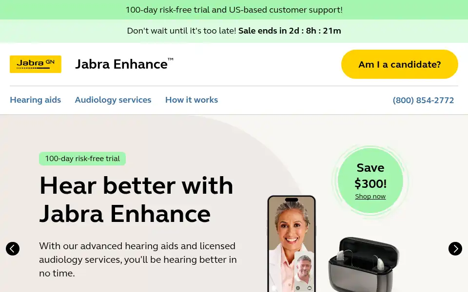 Screenshot of jabraenhance.com