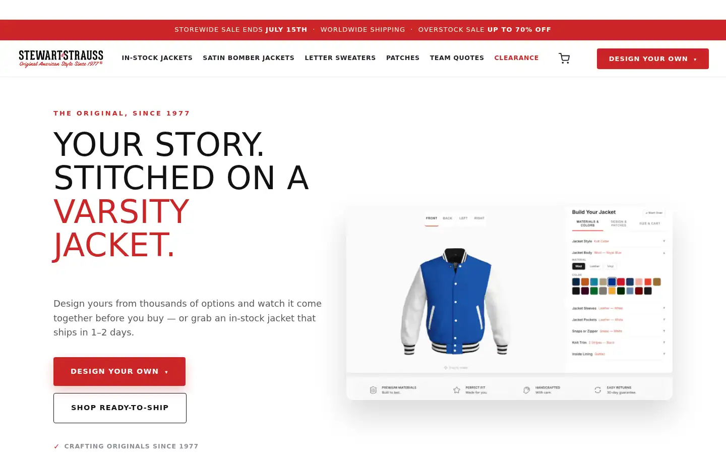 Screenshot of jacketshop.com