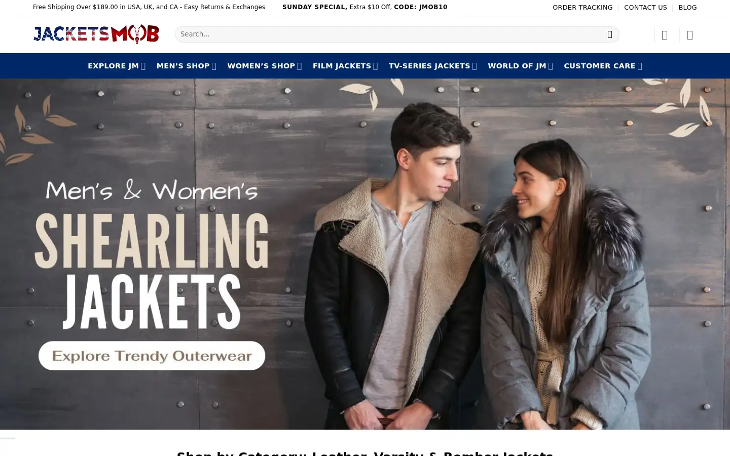 Screenshot of jacketsmob.com
