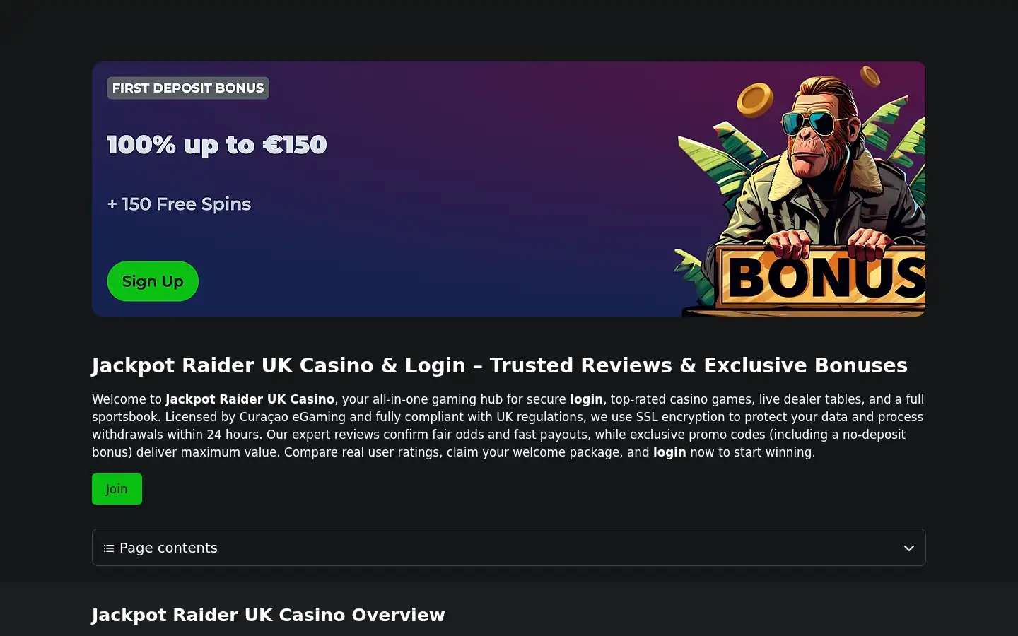 Screenshot of jackpotraideruk.com