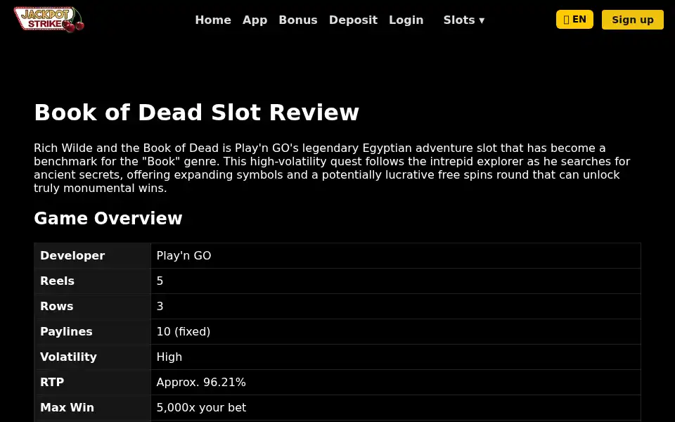 Screenshot of jackpotstrike.org