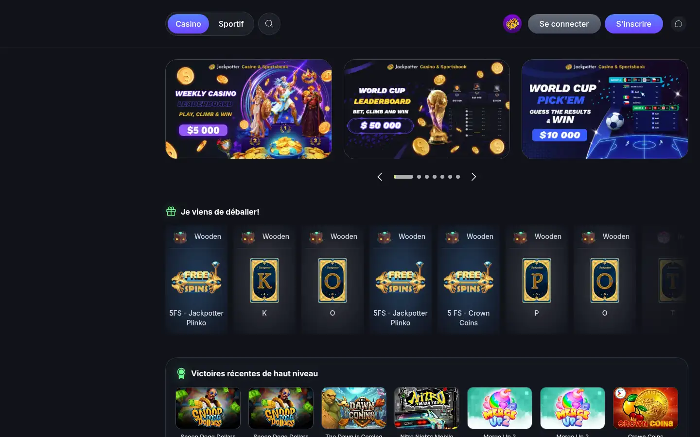 Screenshot of jackpotter.com
