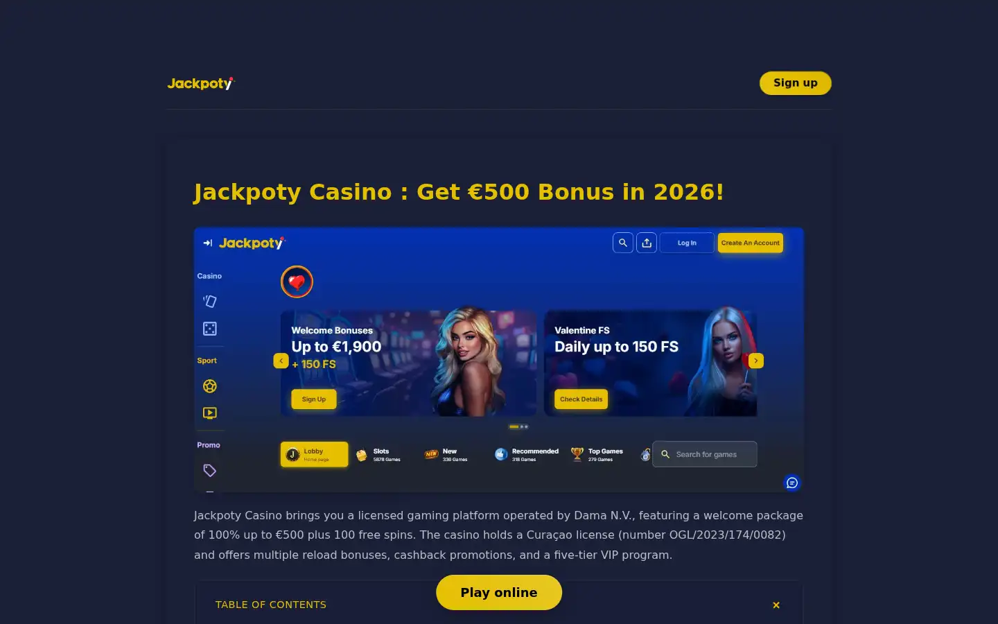 Screenshot of jackpoty.me.uk