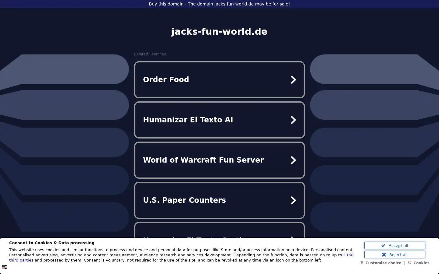 Screenshot of jacks-fun-world.de