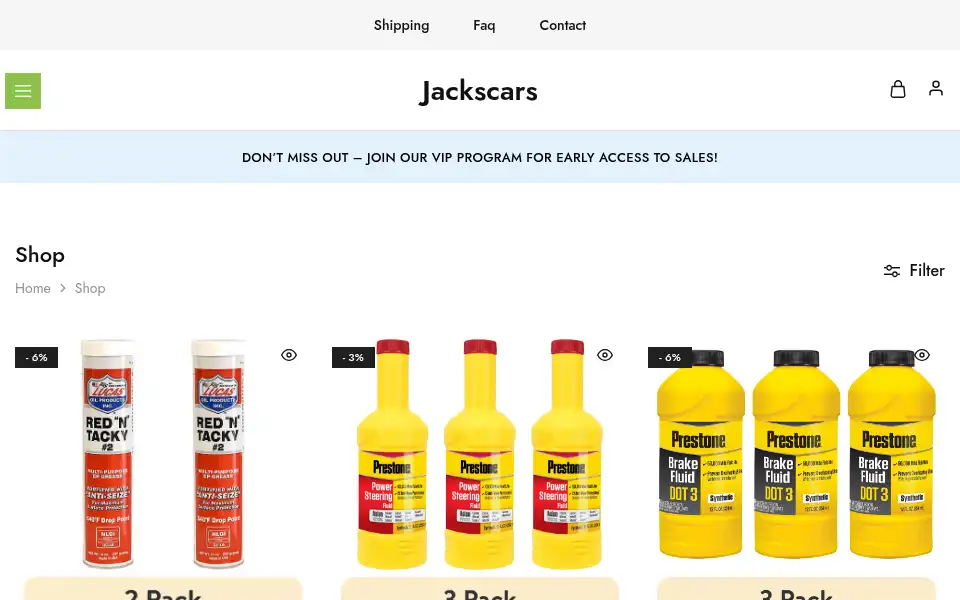 Screenshot of jackscars.co.uk