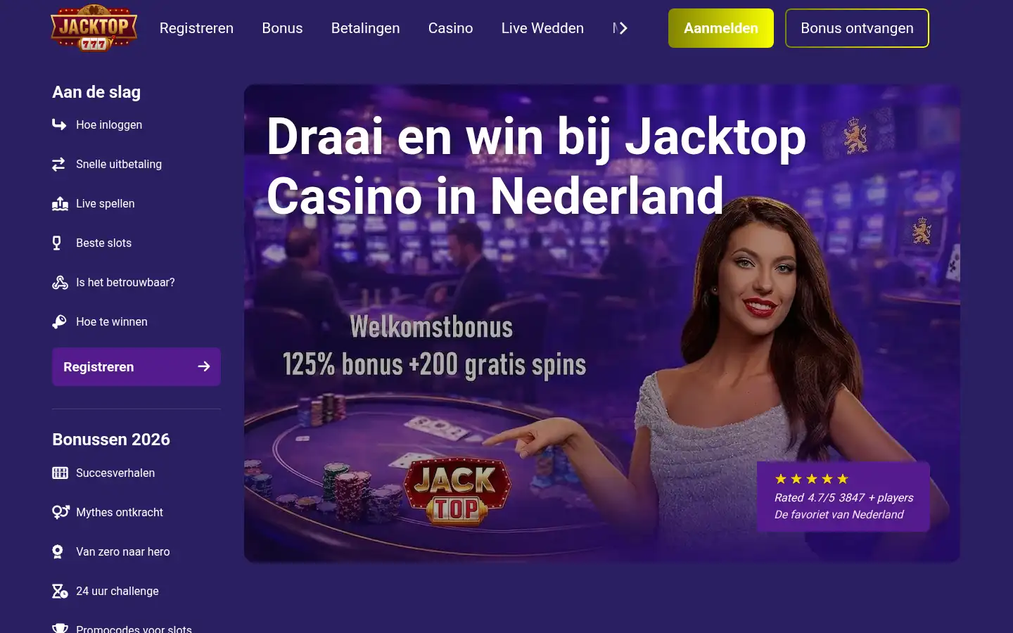 Screenshot of jacktop-nederland.nl