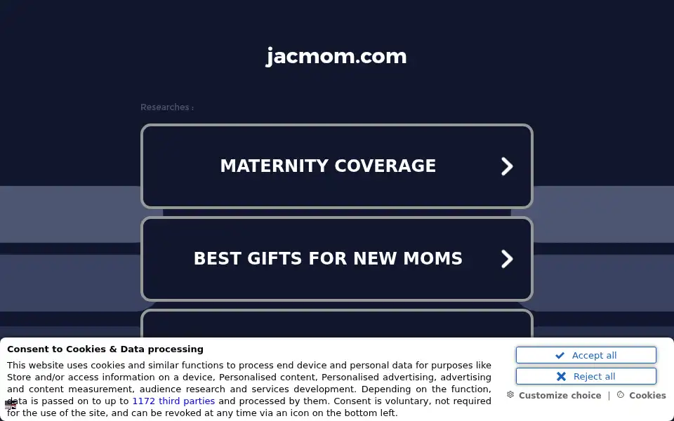 Screenshot of jacmom.com