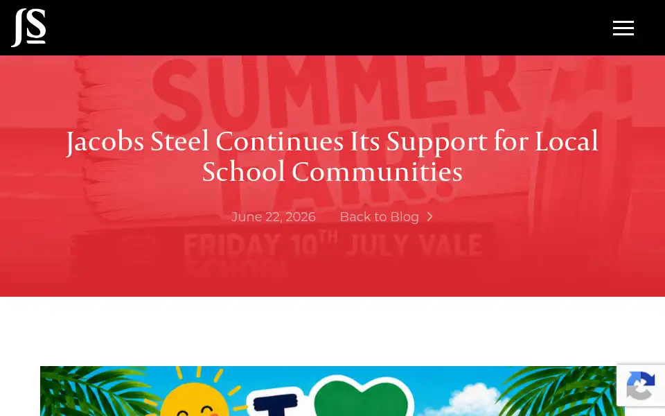 Screenshot of jacobs-steel.co.uk