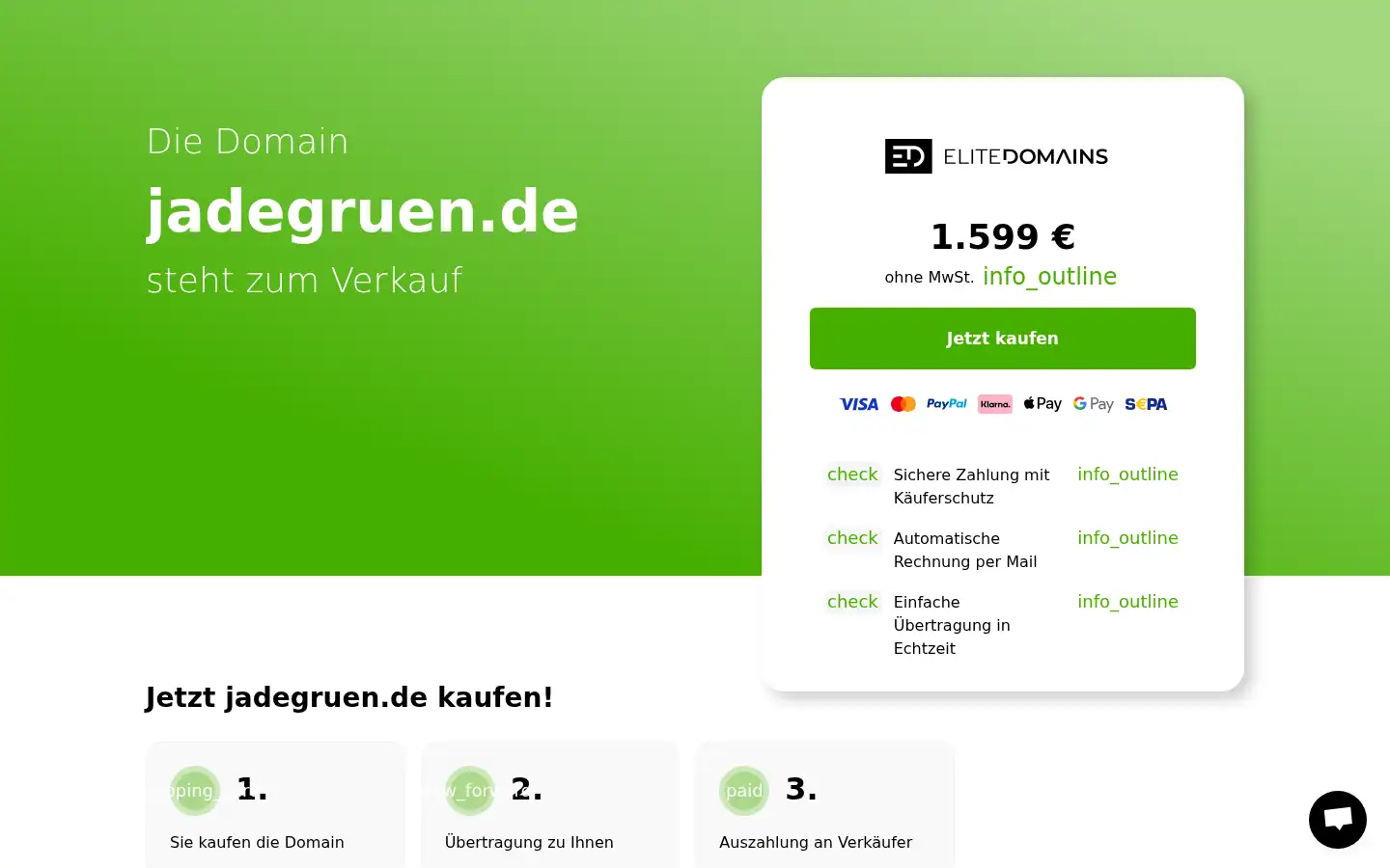 Screenshot of jadegruen.de