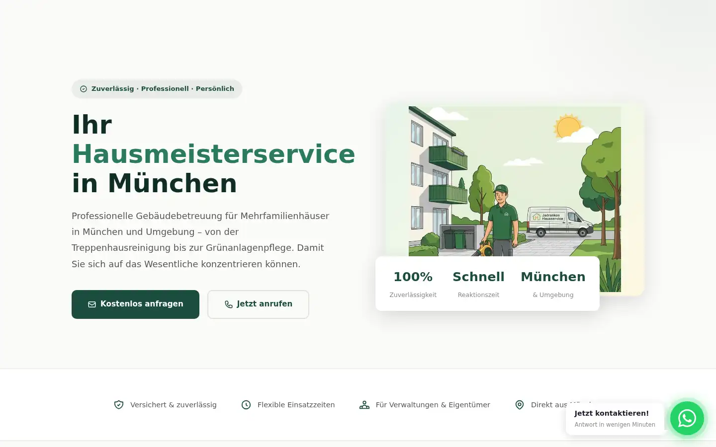 Screenshot of jadrankos-hausservice.de