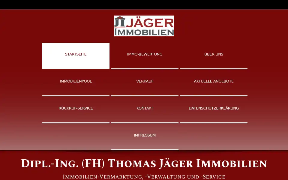 Screenshot of jaeger-immo.com