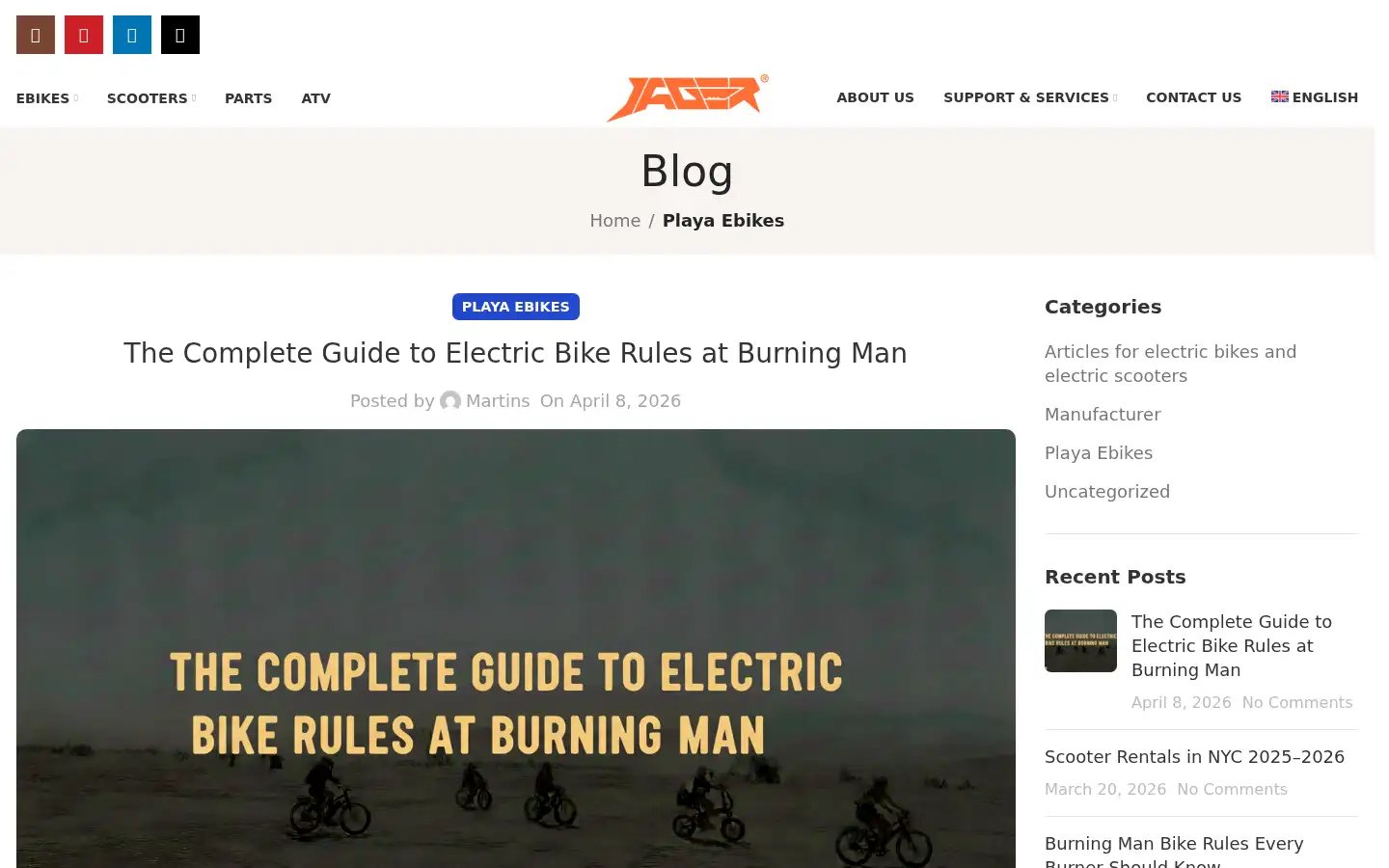 Screenshot of jagerbikes.com