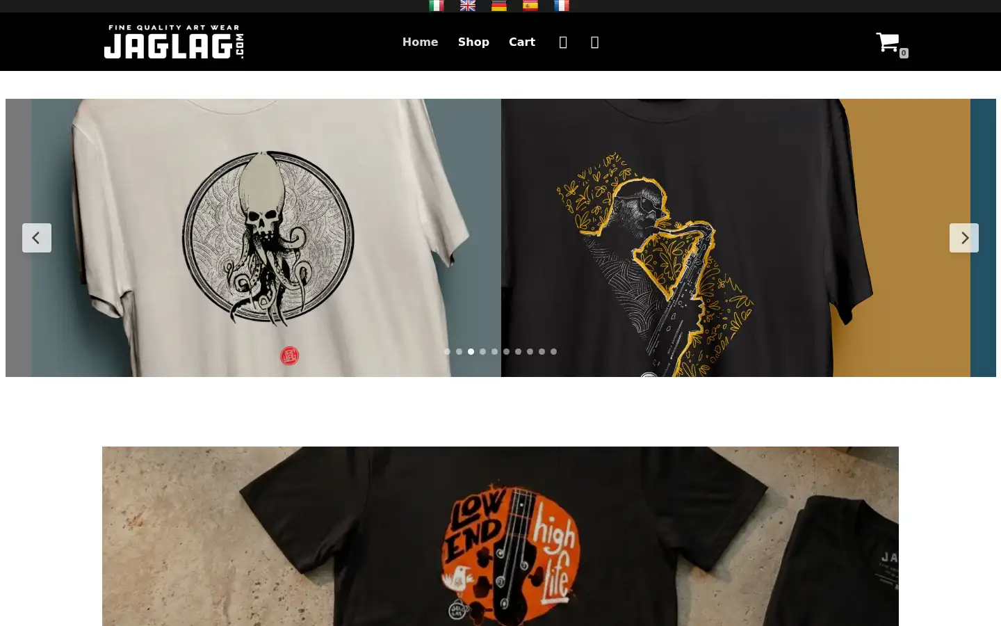 Screenshot of jaglag.com