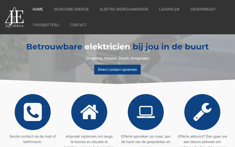 Screenshot of jagtelektra.nl