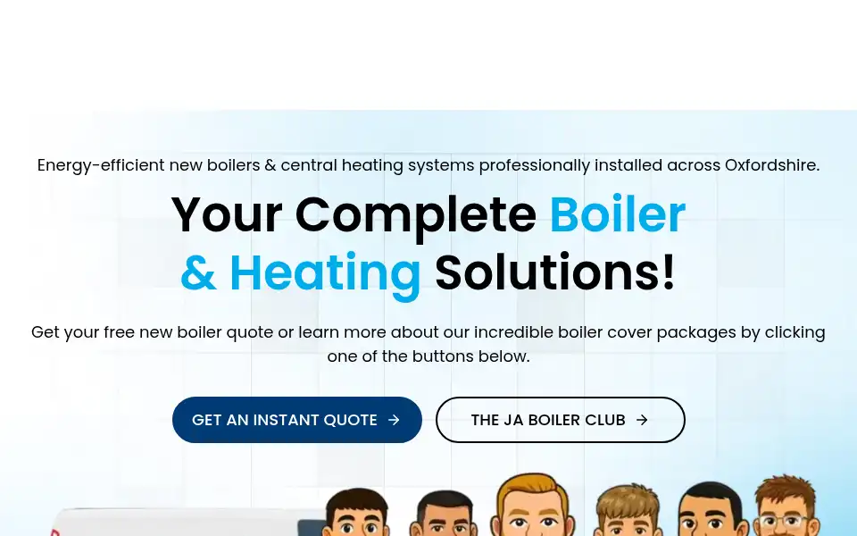 Screenshot of jaheating.co.uk