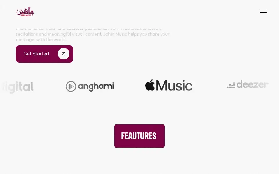 Screenshot of jahinmusic.com