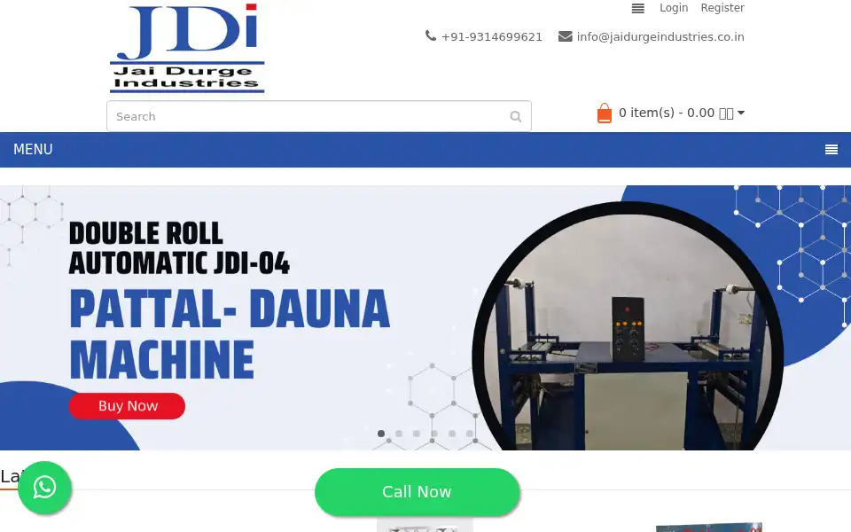 Screenshot of jaidurgeindustries.co.in