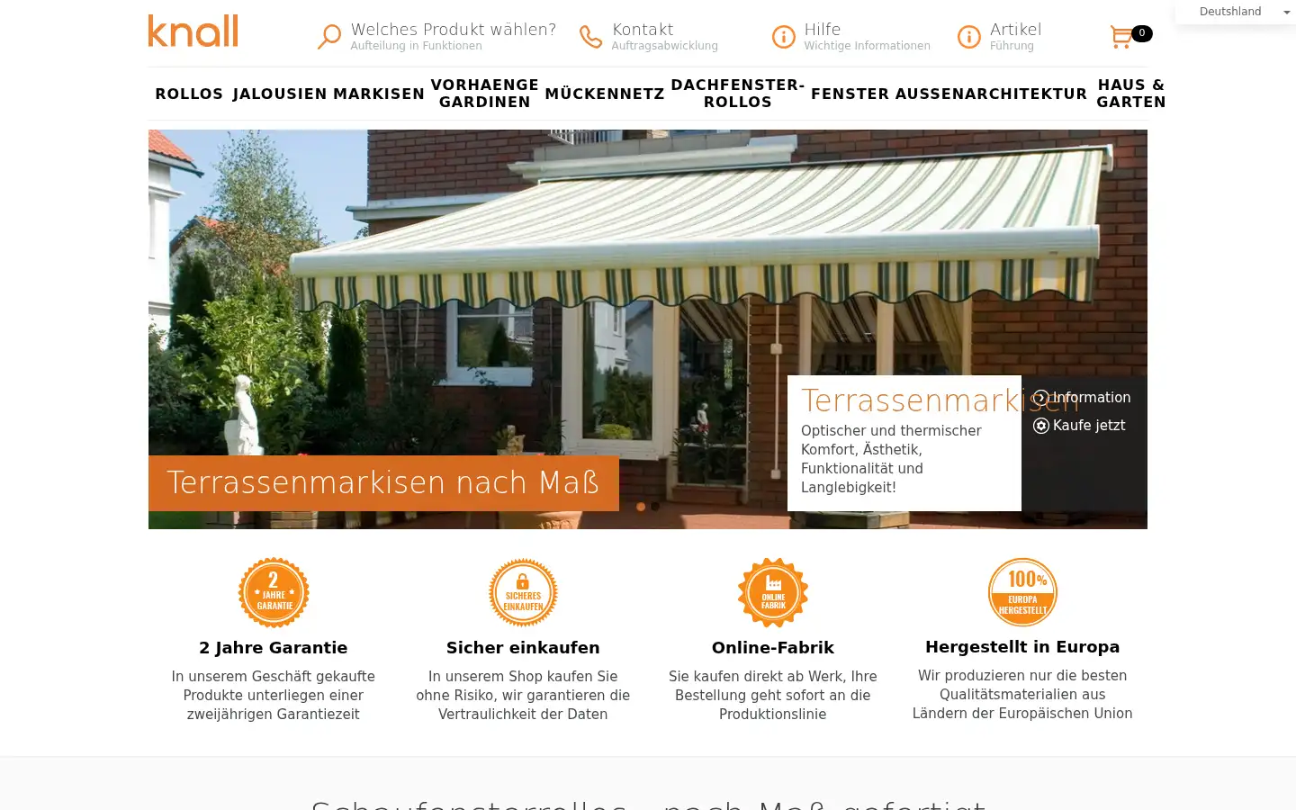 Screenshot of jalousie-knall.de