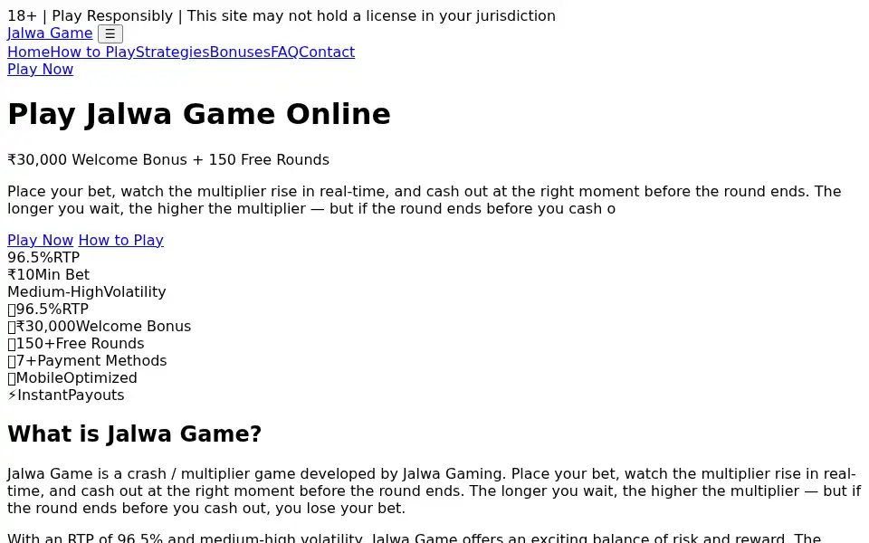 Screenshot of jalwagame.co.com