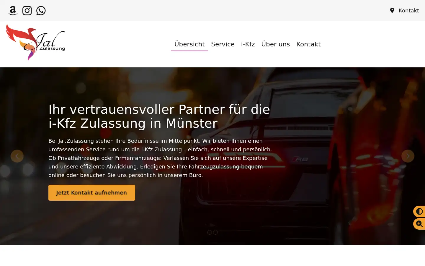 Screenshot of jalzulassung.com