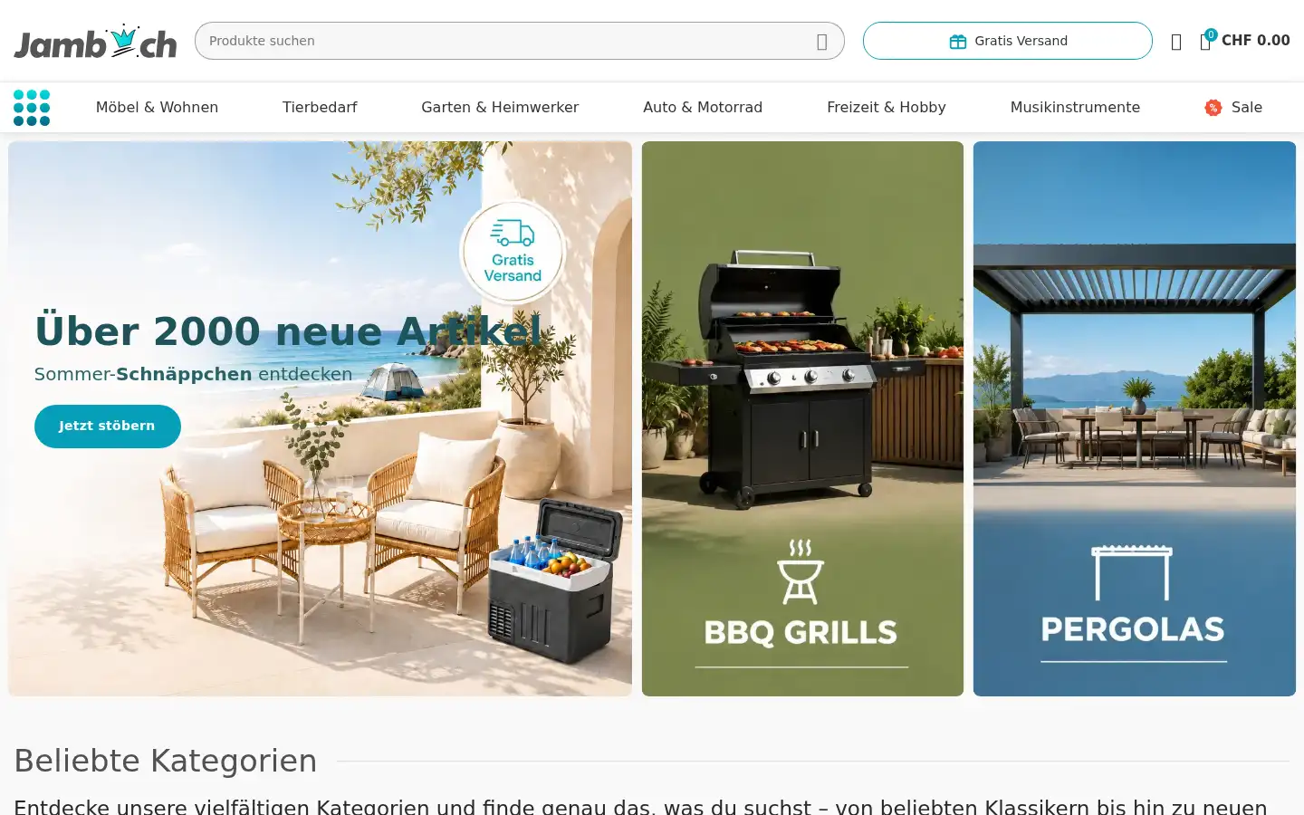Screenshot of jamb-allyouneed.ch