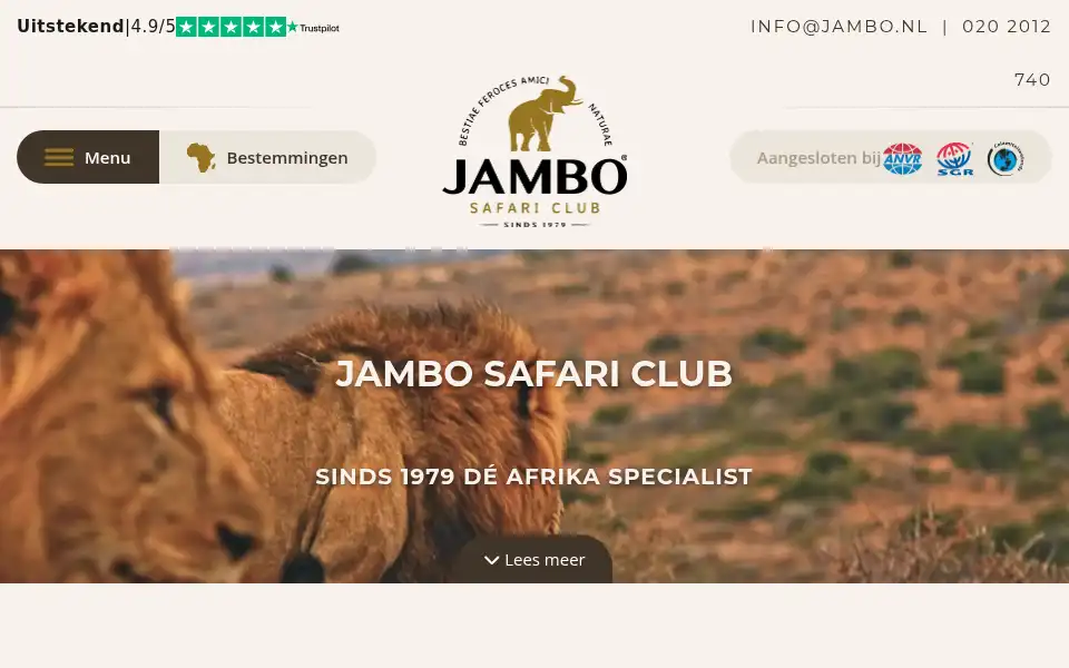 Screenshot of jambo.nl