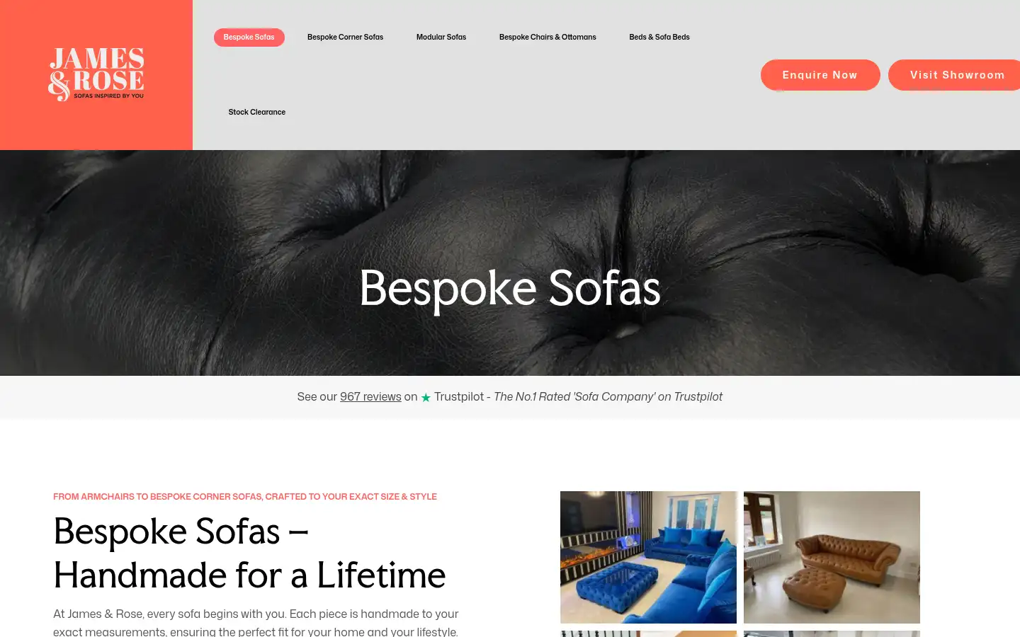 Screenshot of jamesandrose.co.uk