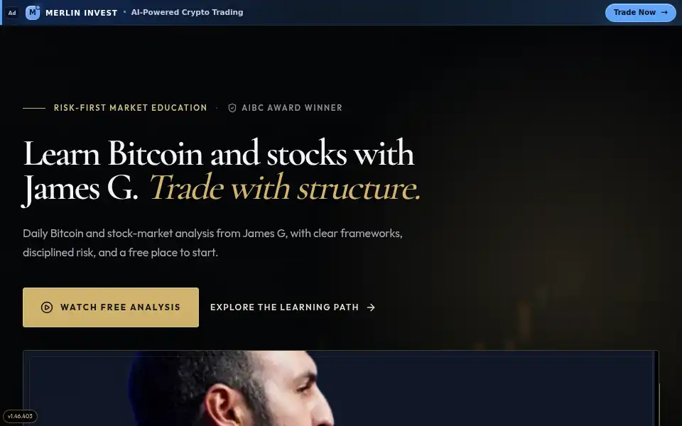 Screenshot of jamescryptoguru.com