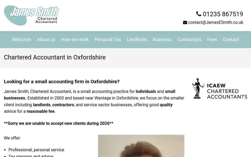 Screenshot of jamesesmith.co.uk
