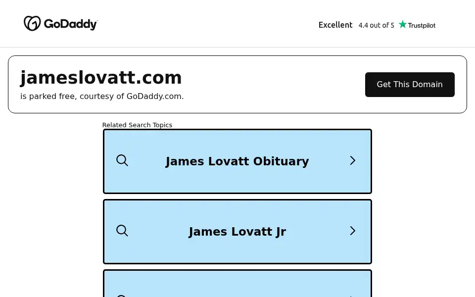 Screenshot of jameslovatt.com