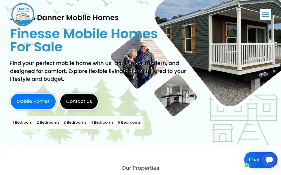 Screenshot of jamesmobilehomes.com