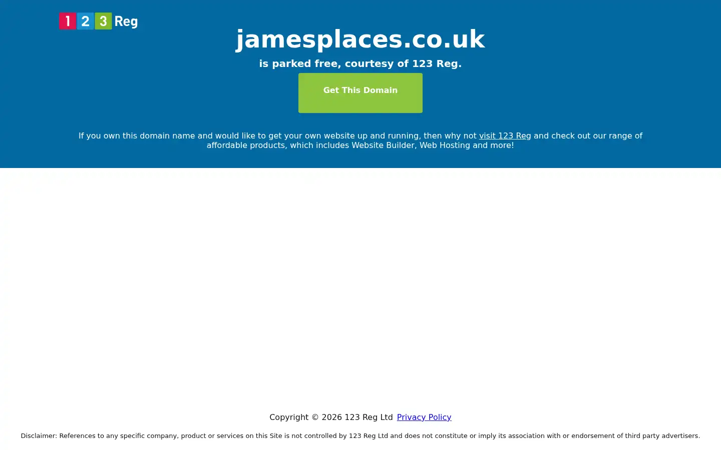 Screenshot of jamesplaces.co.uk