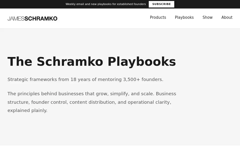 Screenshot of jamesschramko.com