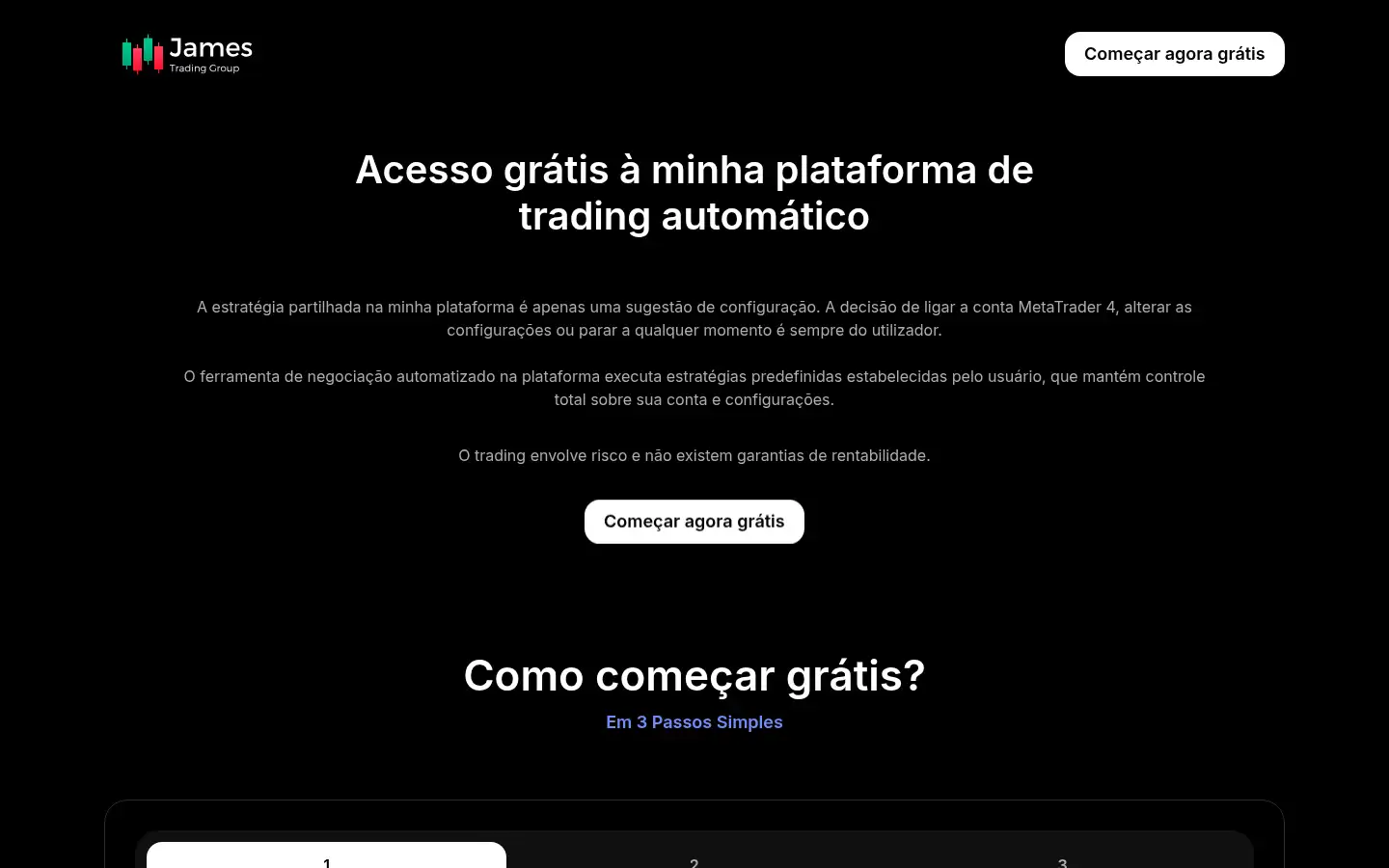 Screenshot of jamestradinggroup.com