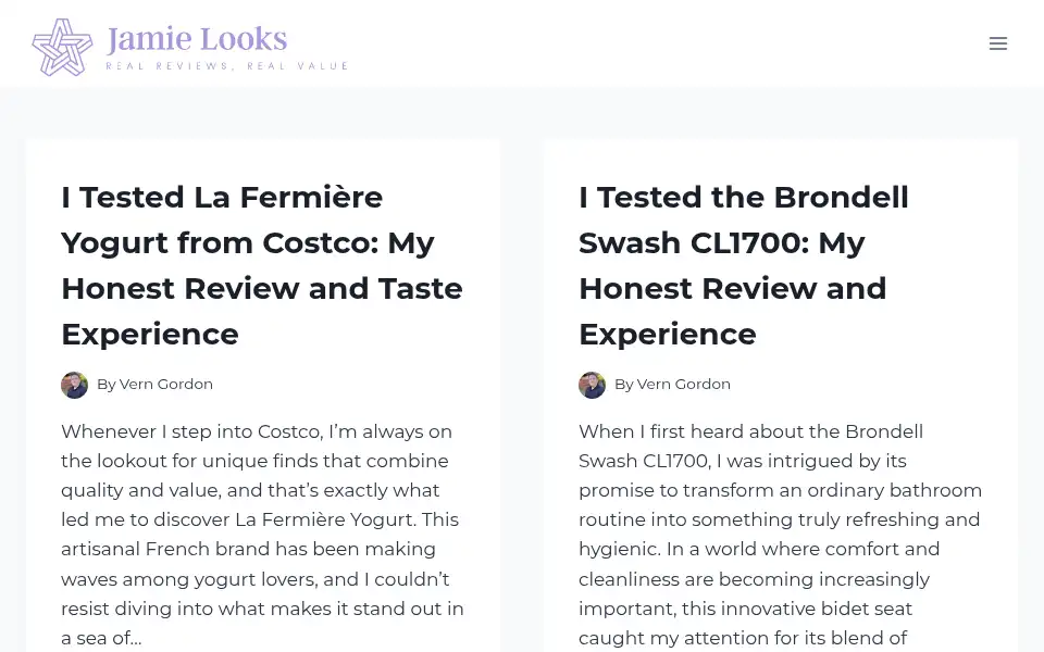 Screenshot of jamielooks.com