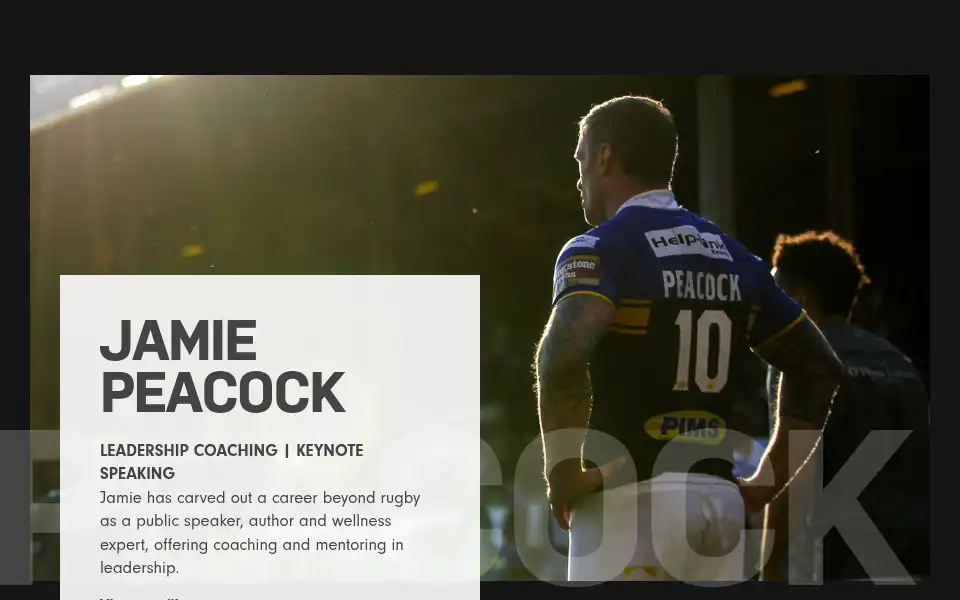 Screenshot of jamiepeacock.co.uk