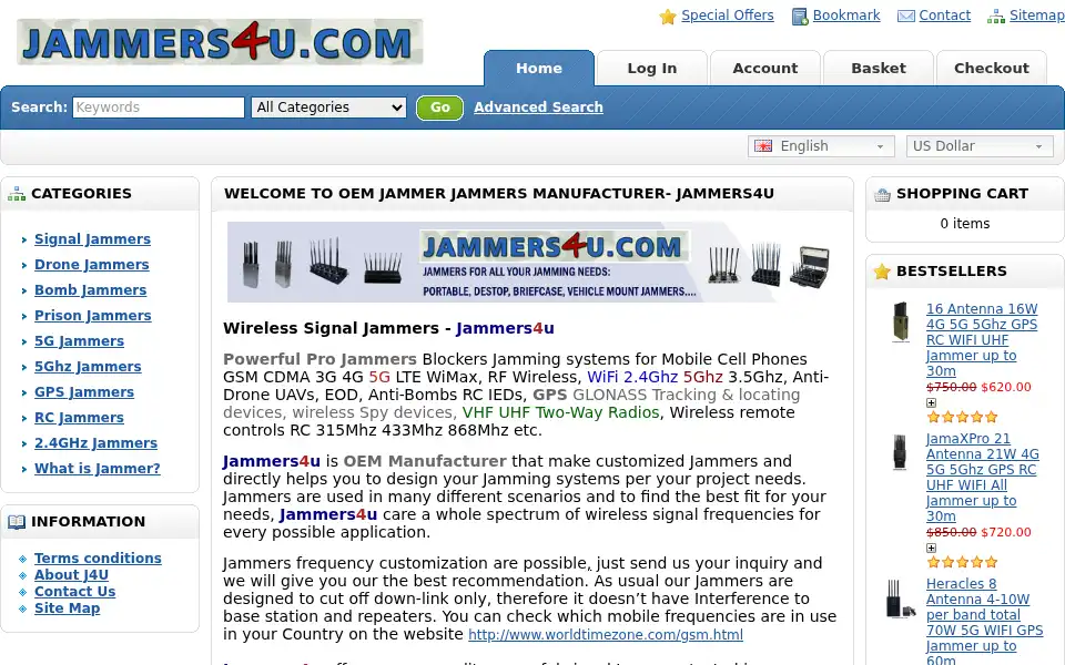 Screenshot of jammers4u.com