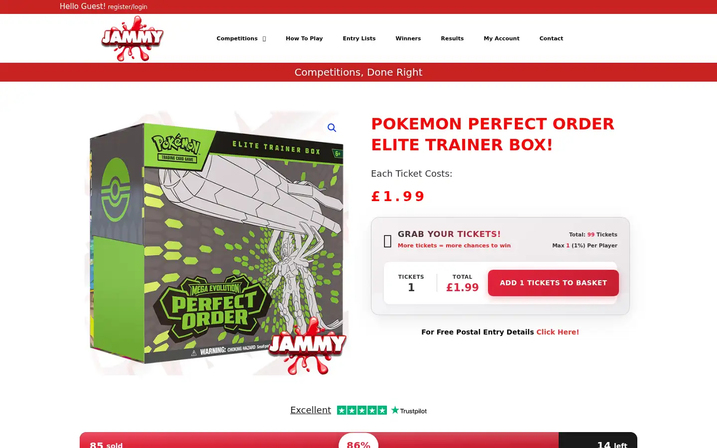 Screenshot of jammy.co.uk
