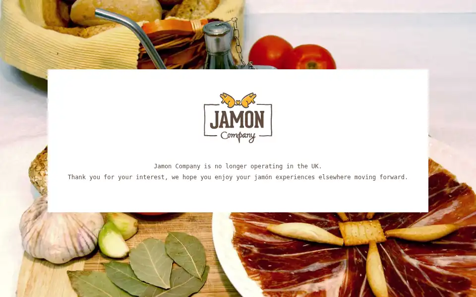 Screenshot of jamoncompany.co.uk