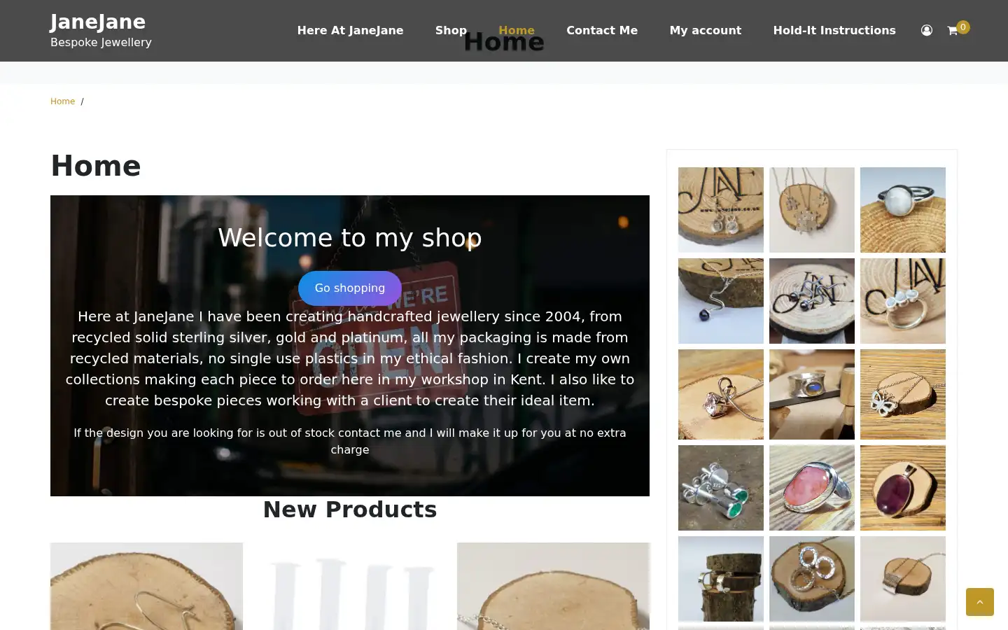 Screenshot of janejane.co.uk