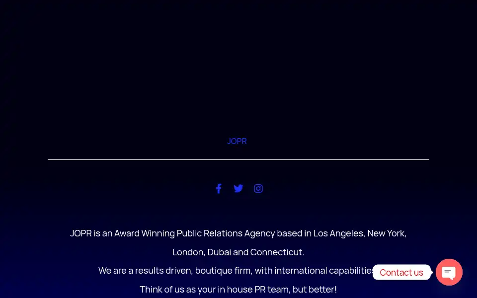 Screenshot of janeowenpr.com