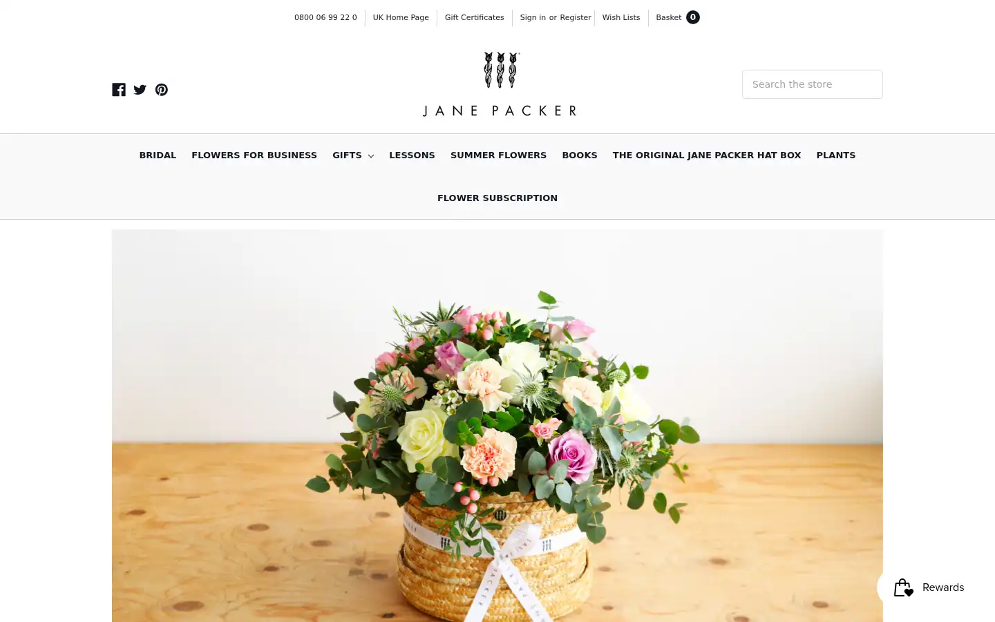 Screenshot of janepackerdelivered.com