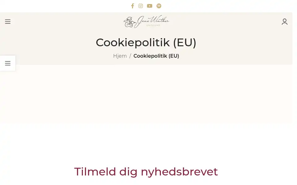 Screenshot of janewinther.com
